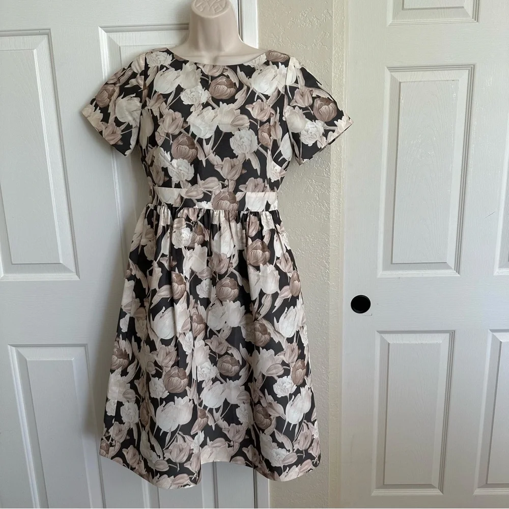 NWOT$398 J. Crew Collection Luela Antique Tulip Fit & Flare dress size 4_4